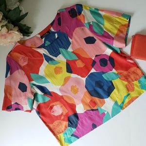 Abstract floral Kate spade top